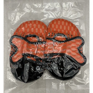 Baby Water Shoes Quick-Dry Beach Swim Pool Socks Sz 4-5 infant Black/Orange READ